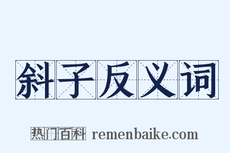 斜子反义词是什么意思的图片
